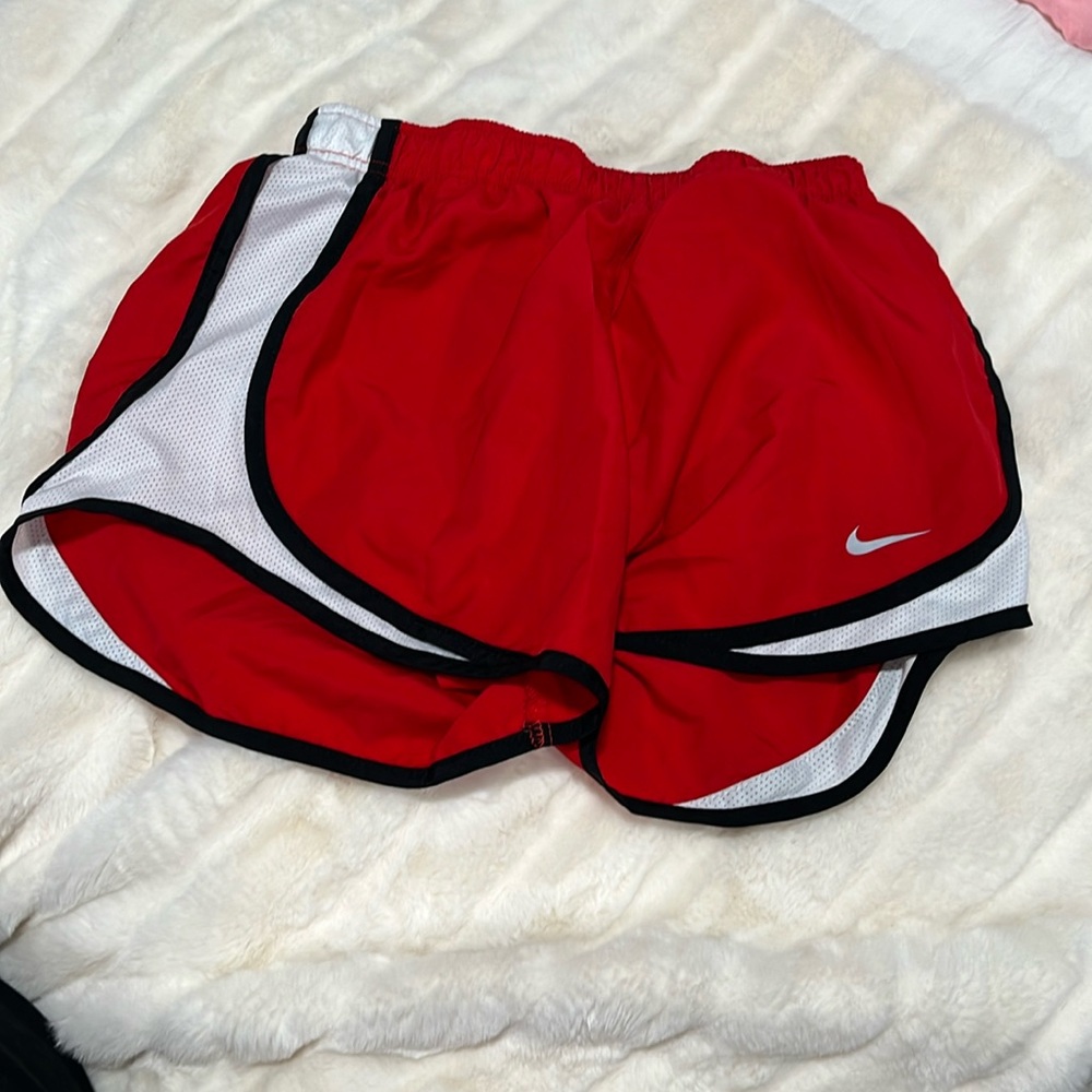Nike dri fit red shorts